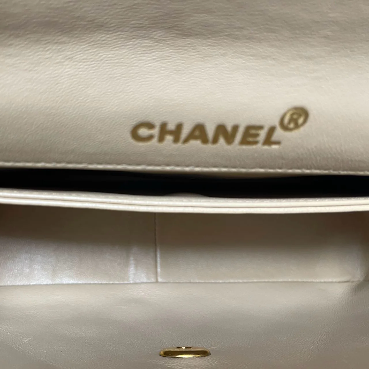 Chanel Beige Vintage Timeless Trendy Flap Bag 2011-2012