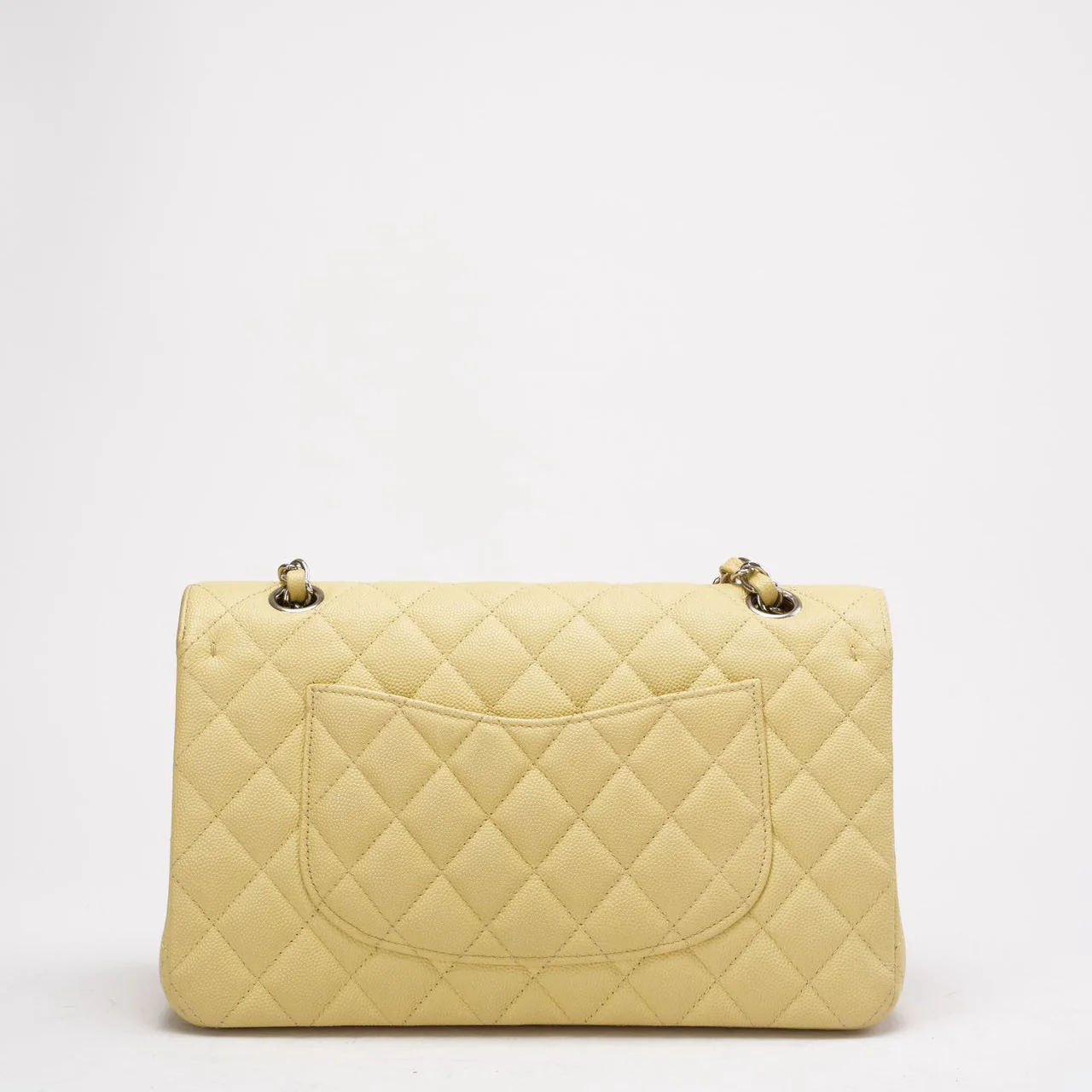 Chanel Yellow Medium Double Flap Caviar Quilted 2018