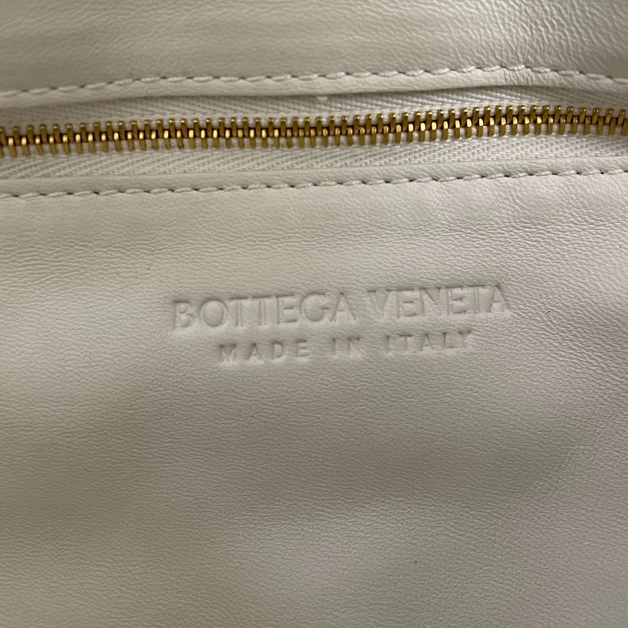 Bottega Veneta White Padded Chain Cassette Crossbody Bag Lambskin Leather Brand