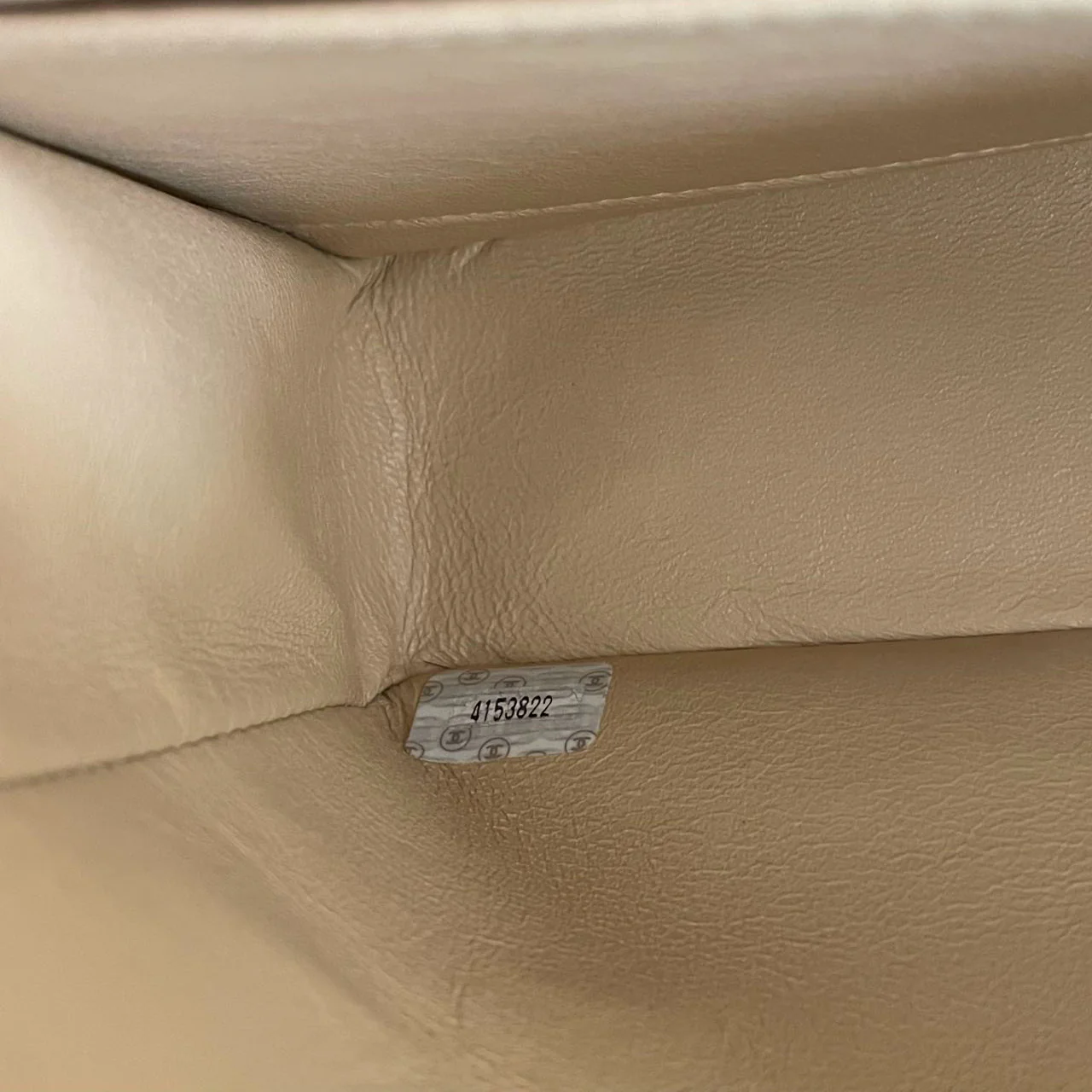 Chanel Vintage Beige Lambskin Medium Double Flap 1997