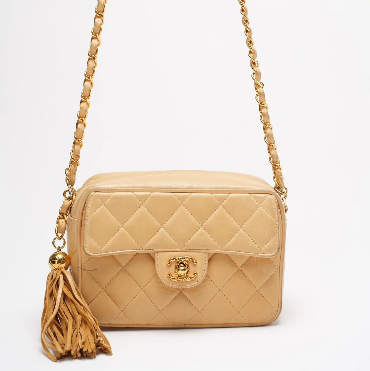 Chanel Vintage Camera Bag Beige 1990s