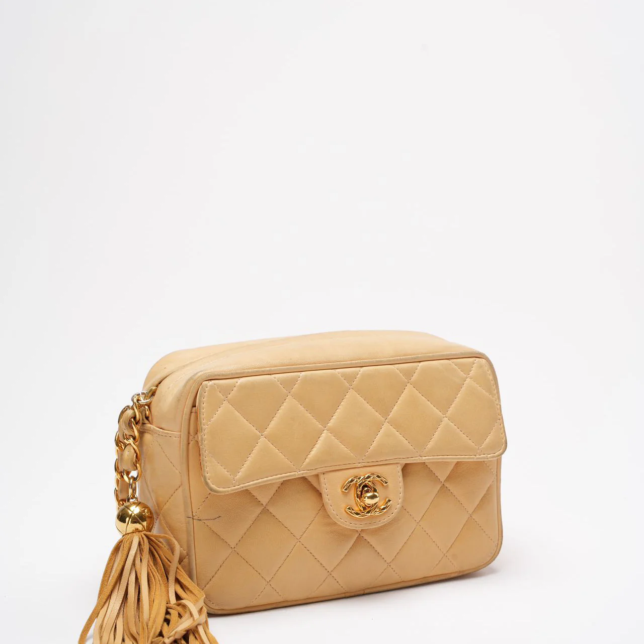 Chanel Vintage Camera Bag Beige 1990s