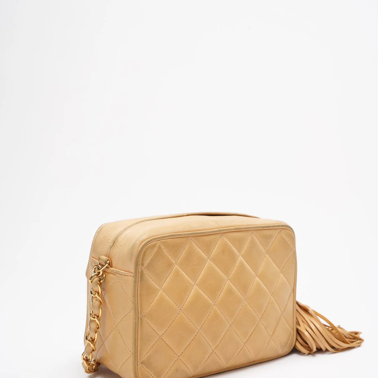 Chanel Vintage Camera Bag Beige 1990s