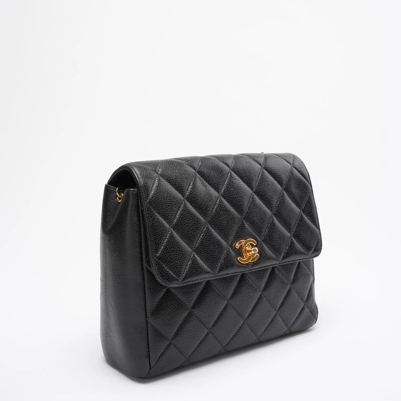 Chanel Vintage Classic Kelly Single Flap Bag – Black Caviar