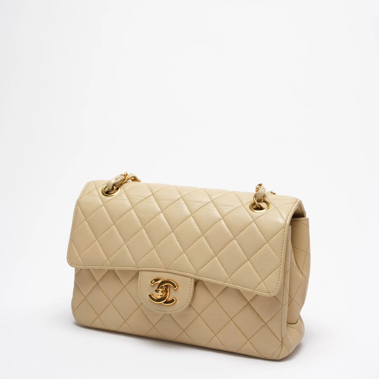 Chanel Vintage Double-Side Classic Flap Bag  Beige
