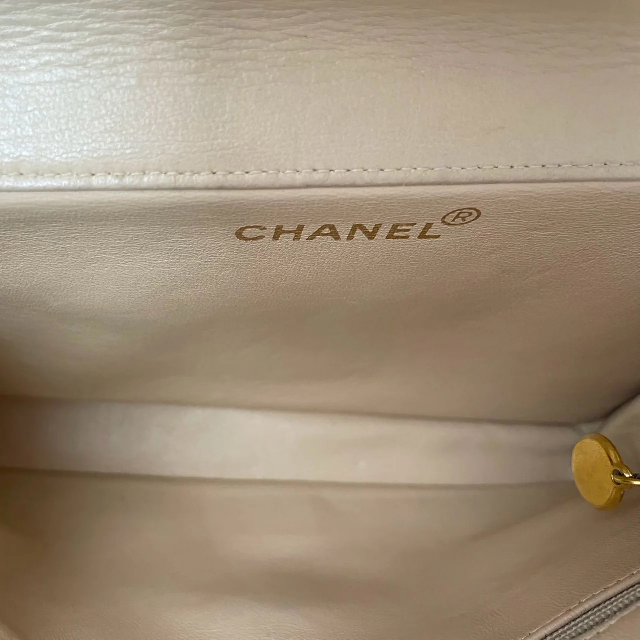 Chanel Vintage Double-Side Classic Flap Bag  Beige