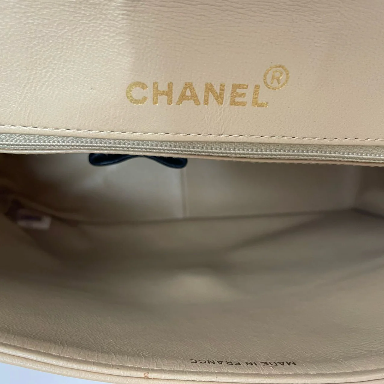 Chanel Vintage Two-Tone Timeless Flap Bag Black Beige