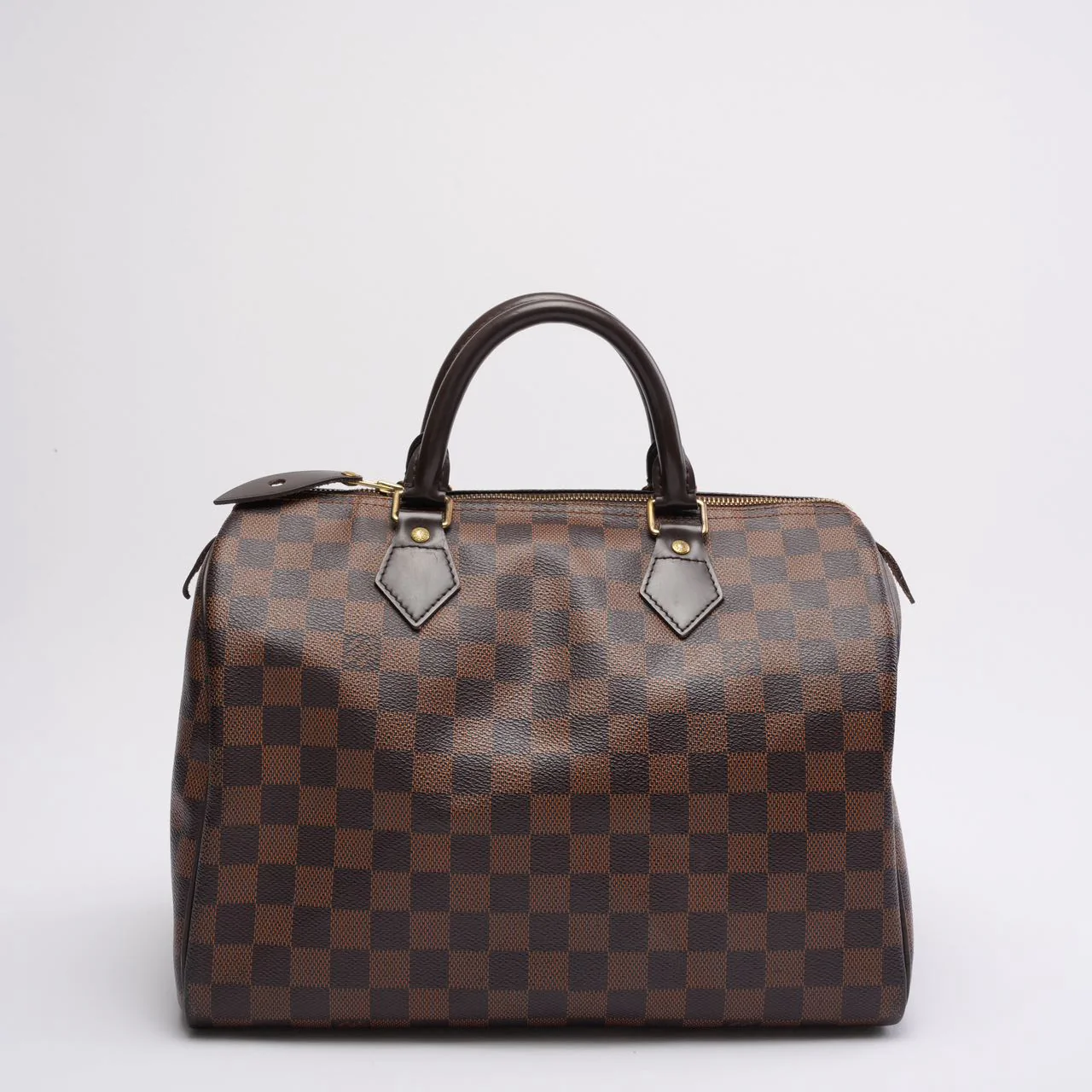 Louis Vuitton Brown Damier Ebene Speedy 30 Bag 2012