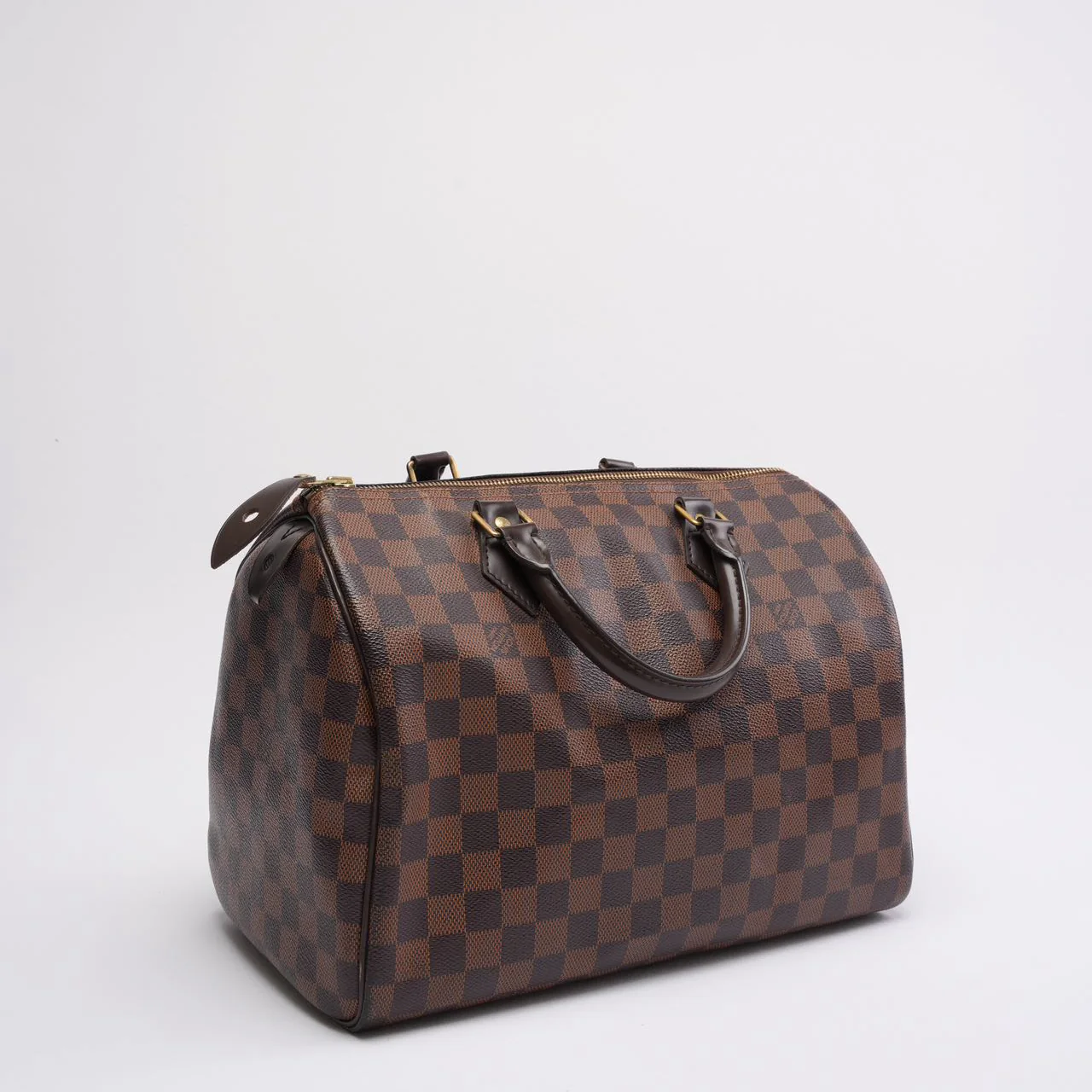 Louis Vuitton Brown Damier Ebene Speedy 30 Bag 2012