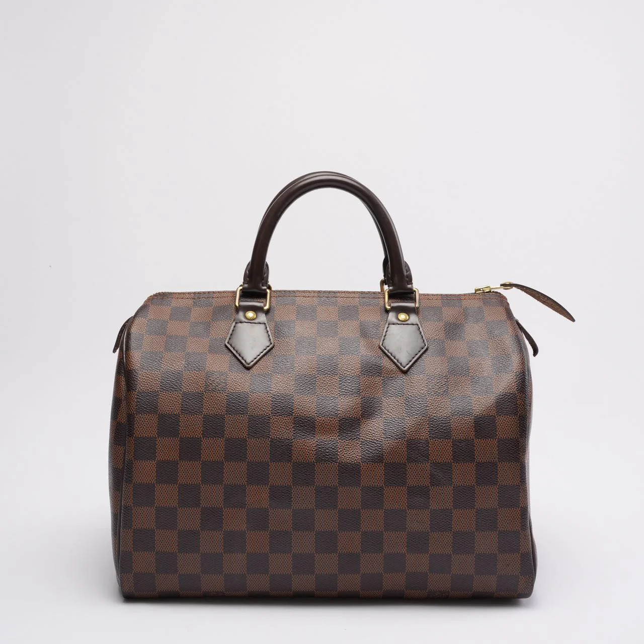 Louis Vuitton Brown Damier Ebene Speedy 30 Bag 2012