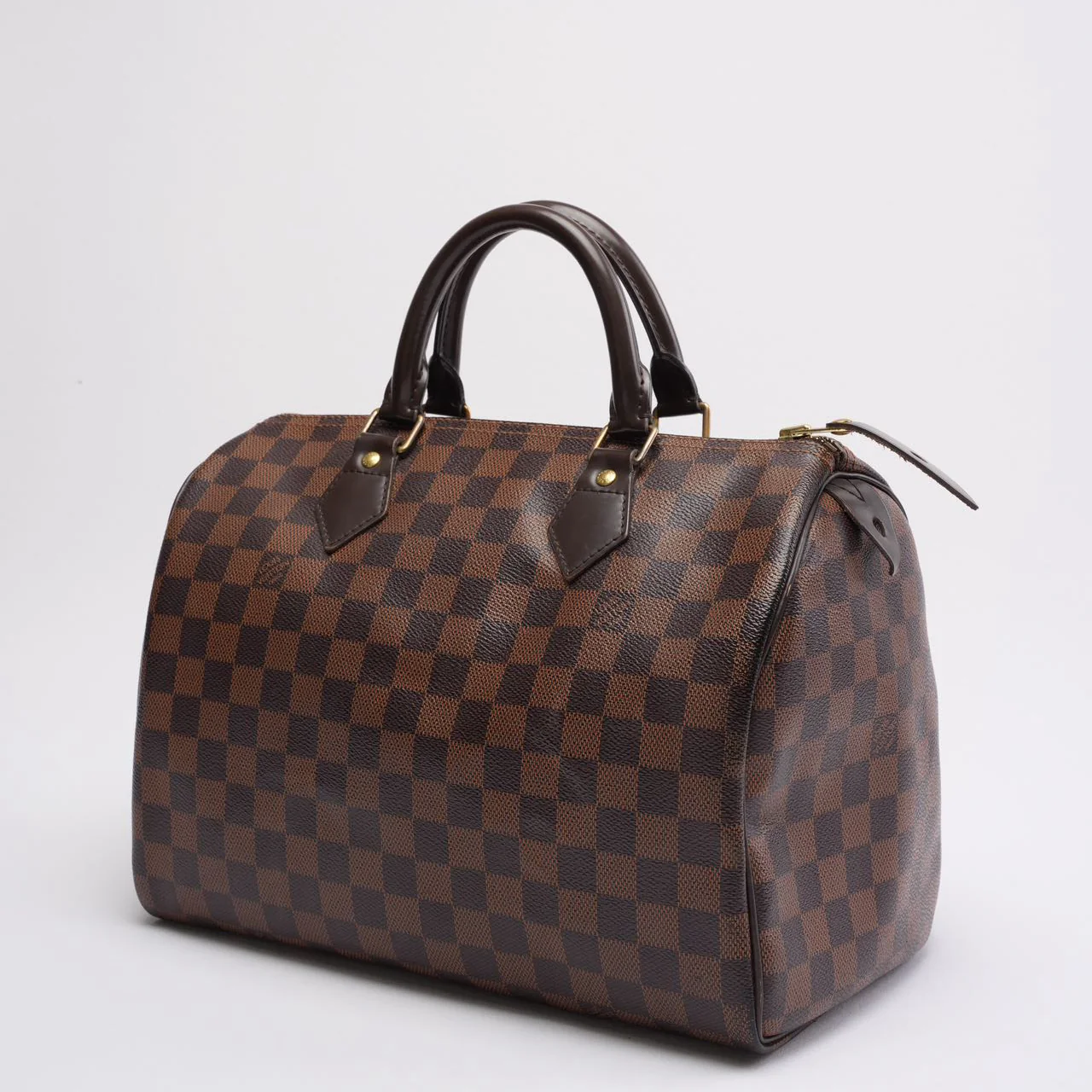 Louis Vuitton Brown Damier Ebene Speedy 30 Bag 2012