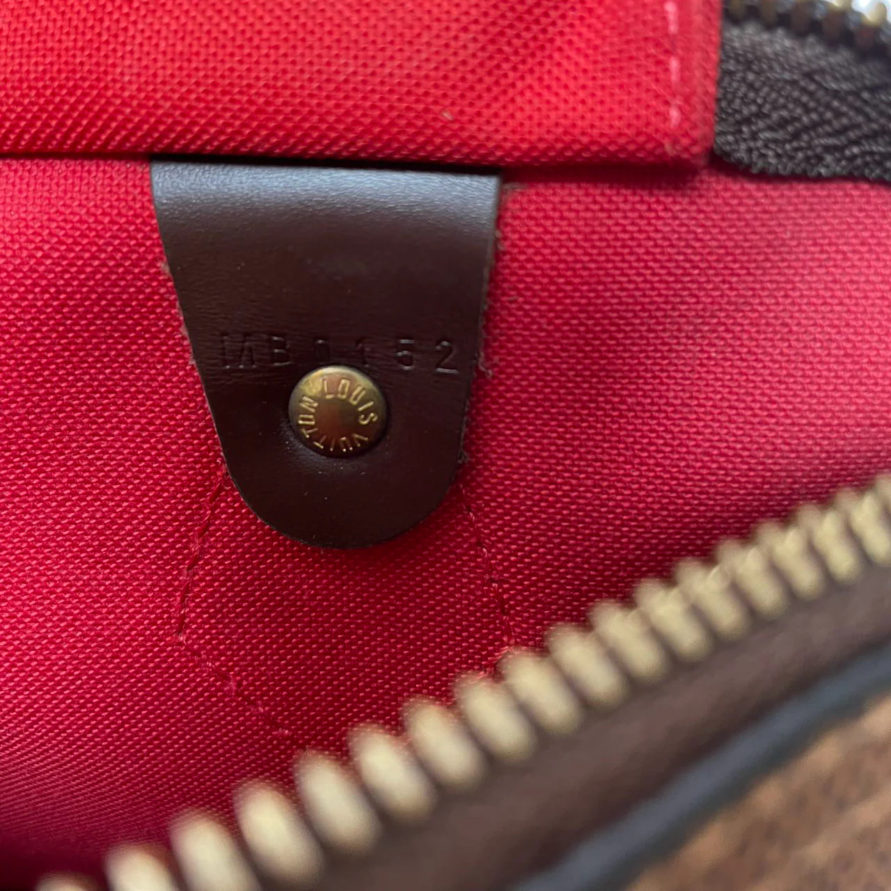 Louis Vuitton Brown Damier Ebene Speedy 30 Bag 2012