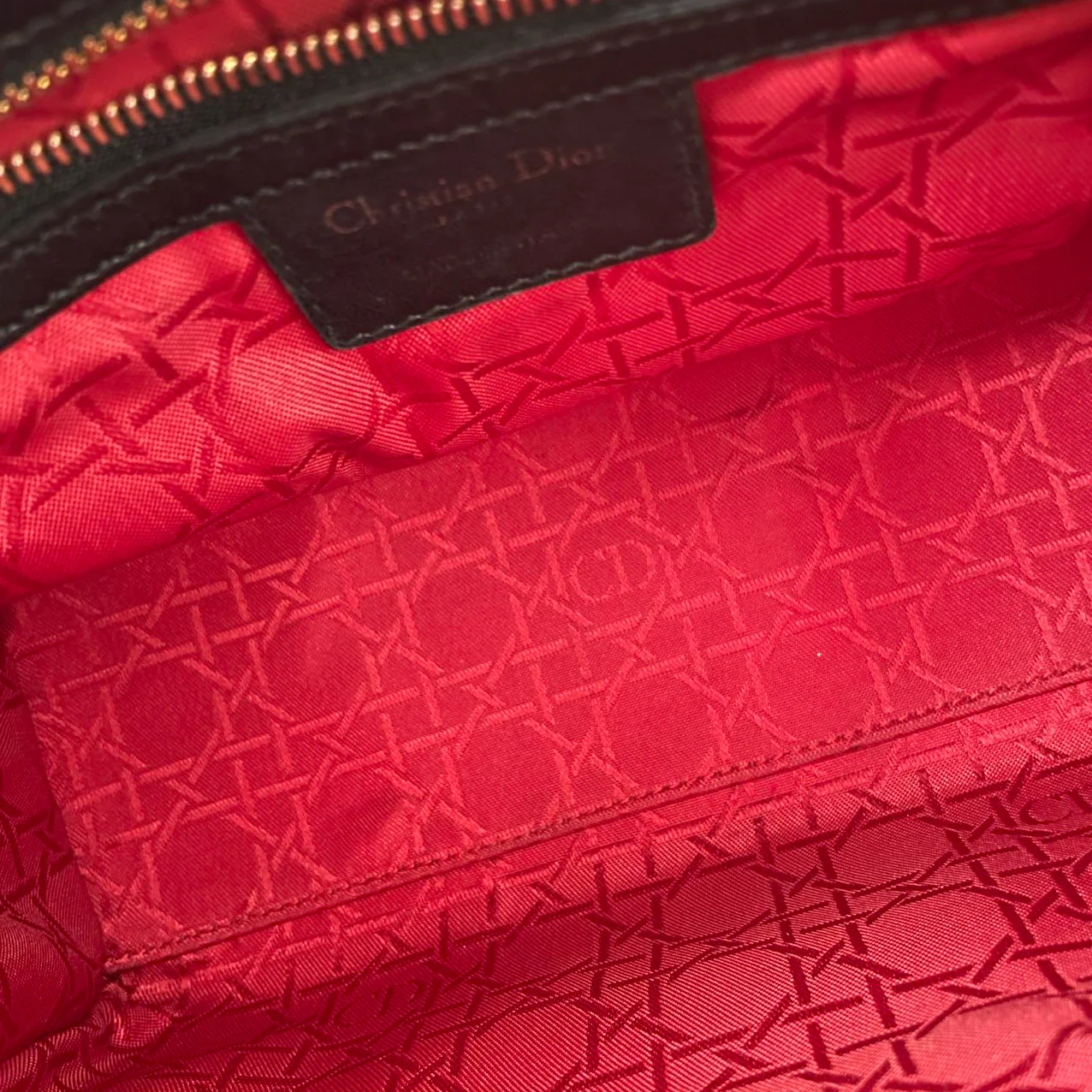 Christian Dior Black Medium Lady Dior Cannage Bag Lambskin 2019