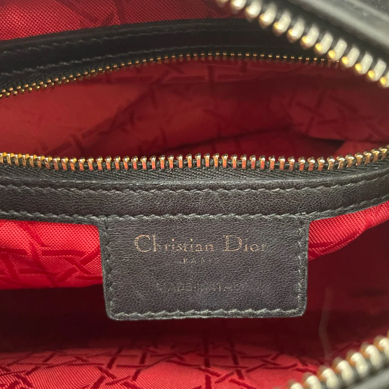 Christian Dior Black Medium Lady Dior Cannage Bag Lambskin 2019