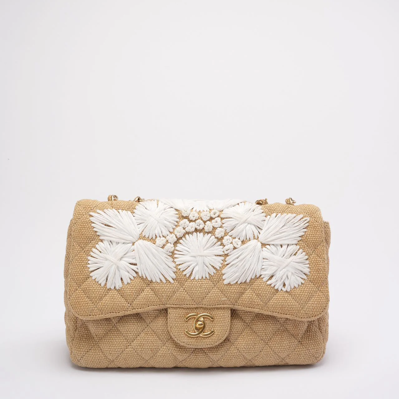 Chanel Tweed Raffia Coco Country Jumbo Flap 2010