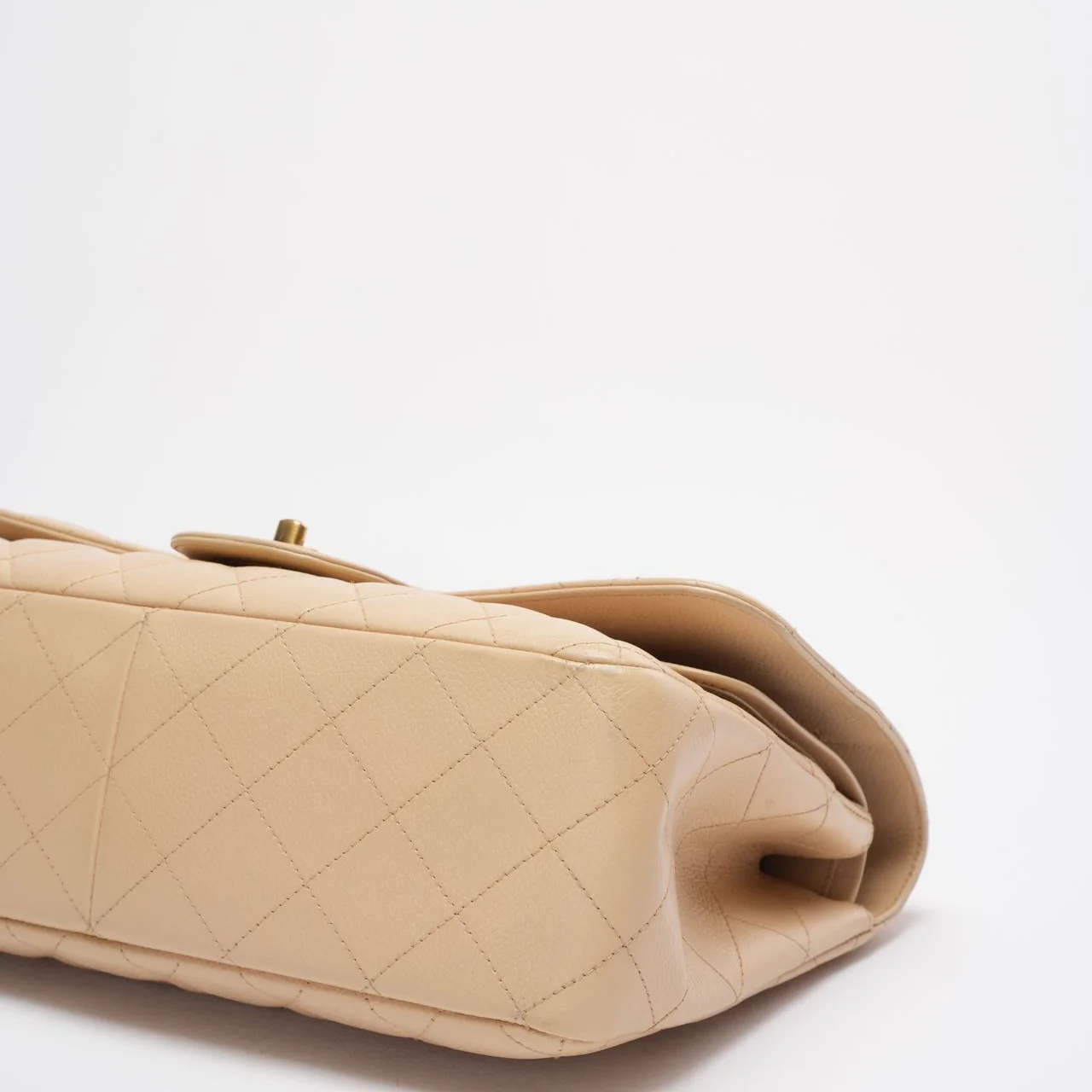 Chanel Classic Jumbo Double Flap Bag Beige Caviar