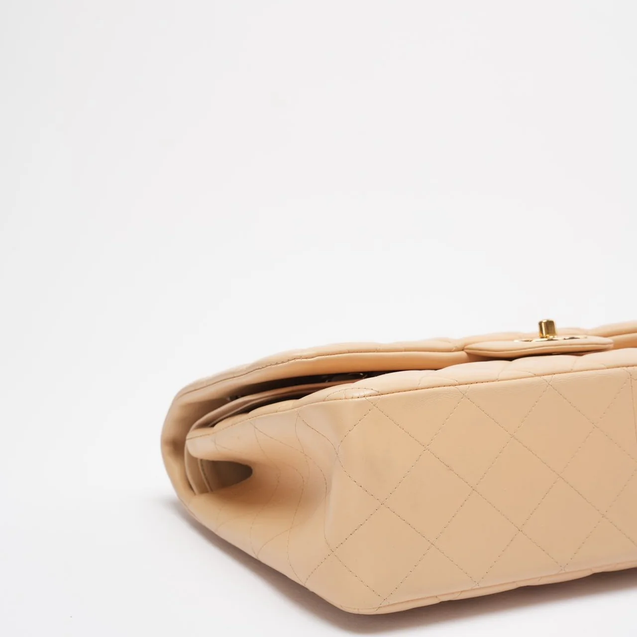 Chanel Classic Jumbo Double Flap Bag Beige Lambskin