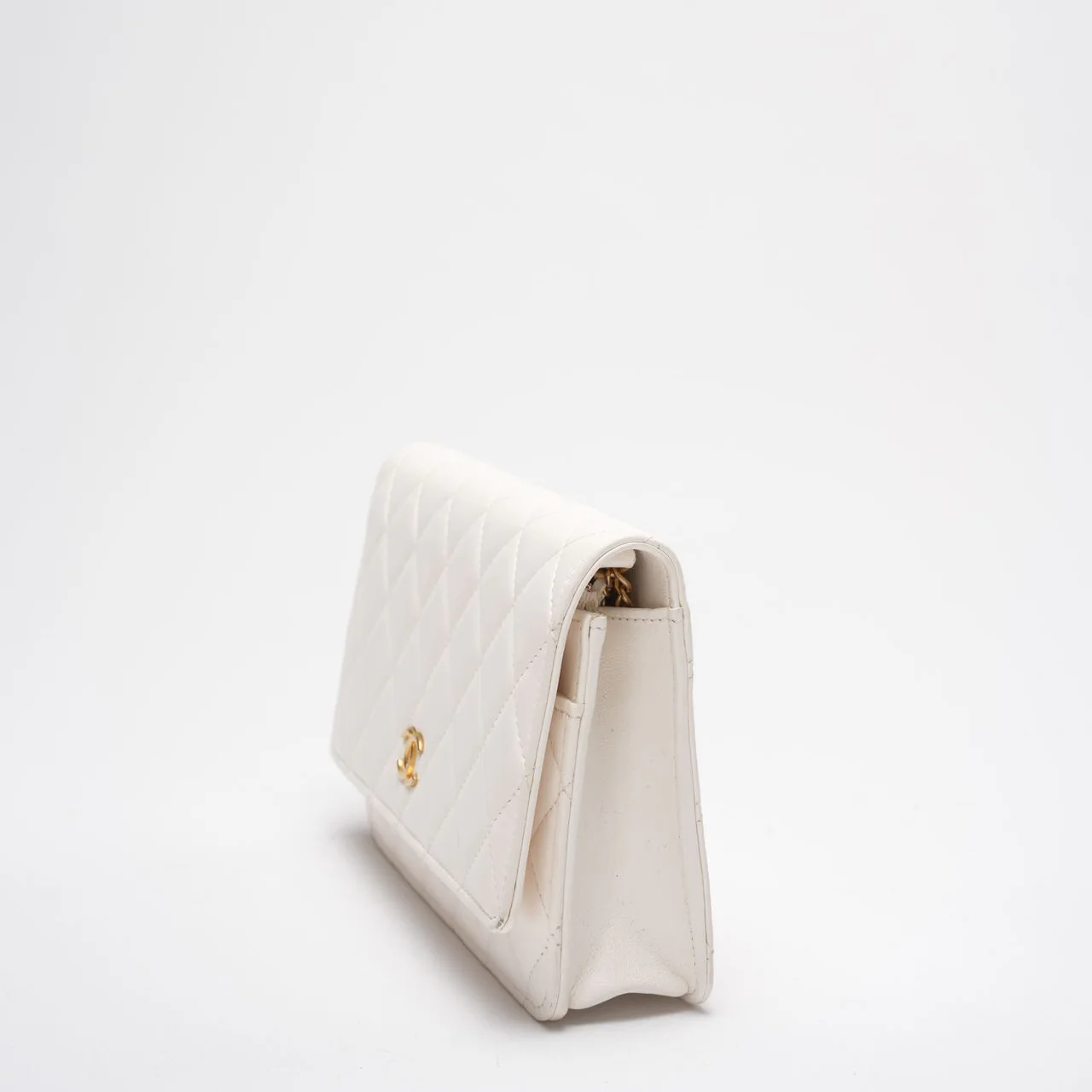 Chanel Classic Wallet on Chain (WOC) 22B White Enamel