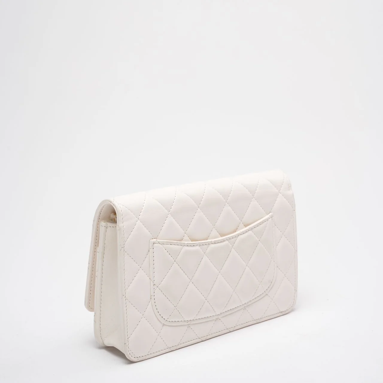 Chanel Classic Wallet on Chain (WOC) 22B White Enamel