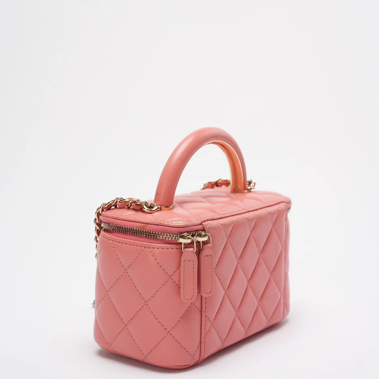 Chanel Vanity Rectangle Top Handle Bag Pink
