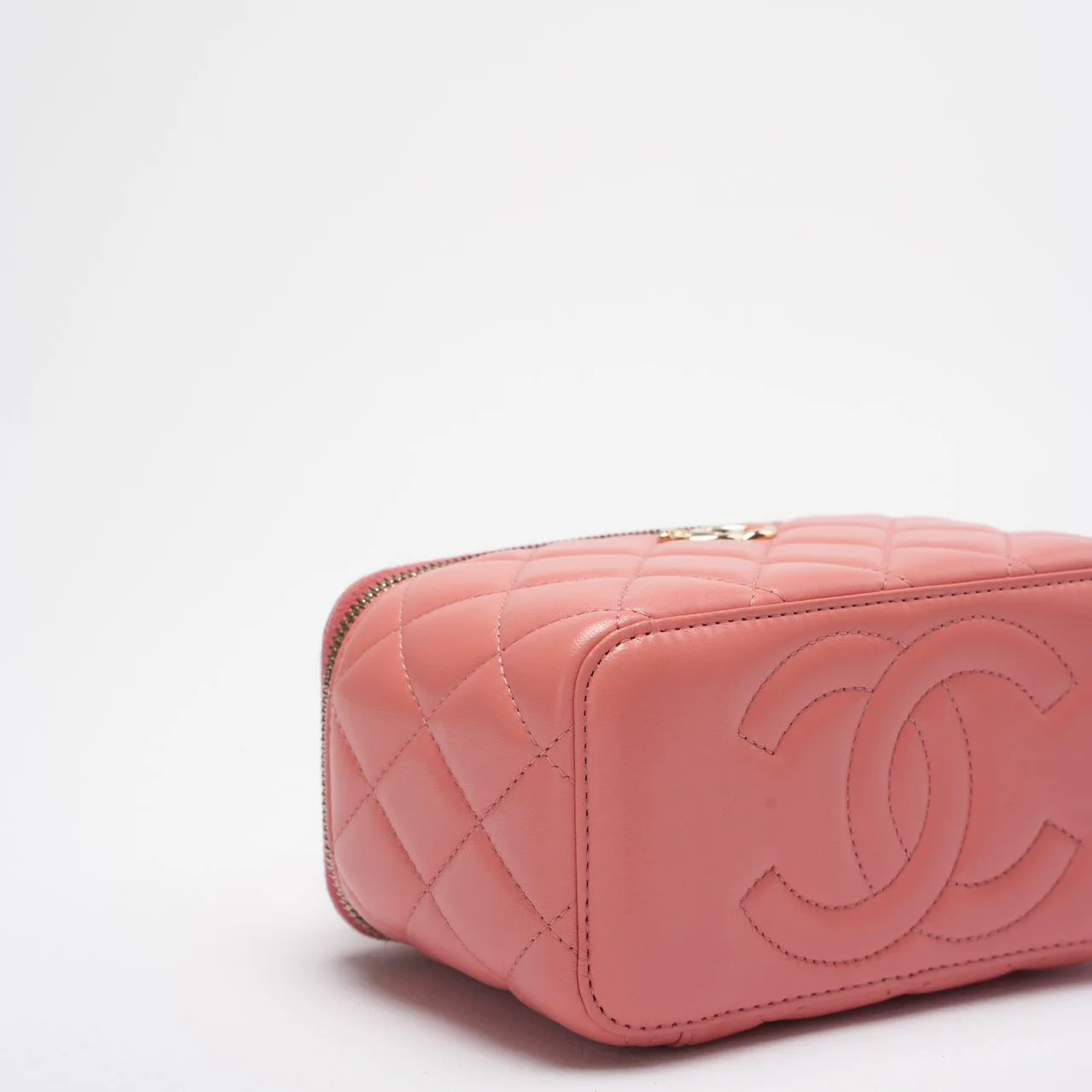 Chanel Vanity Rectangle Top Handle Bag Pink