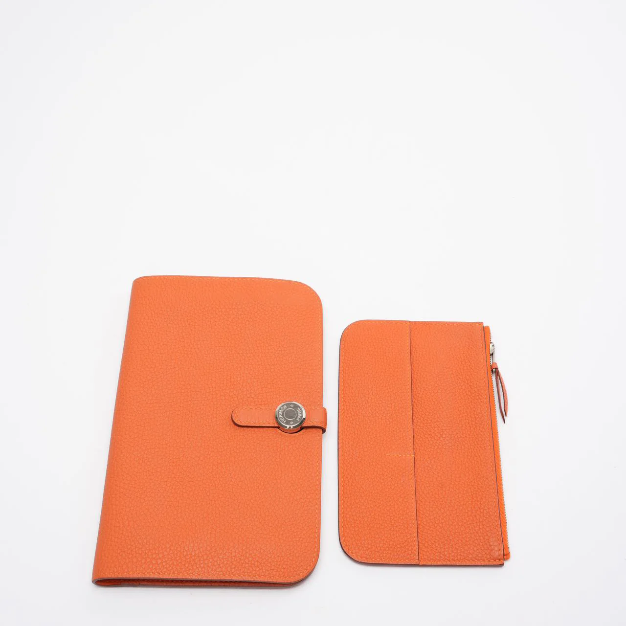 Hermes Dogon Long Wallet Togo Leather Orange