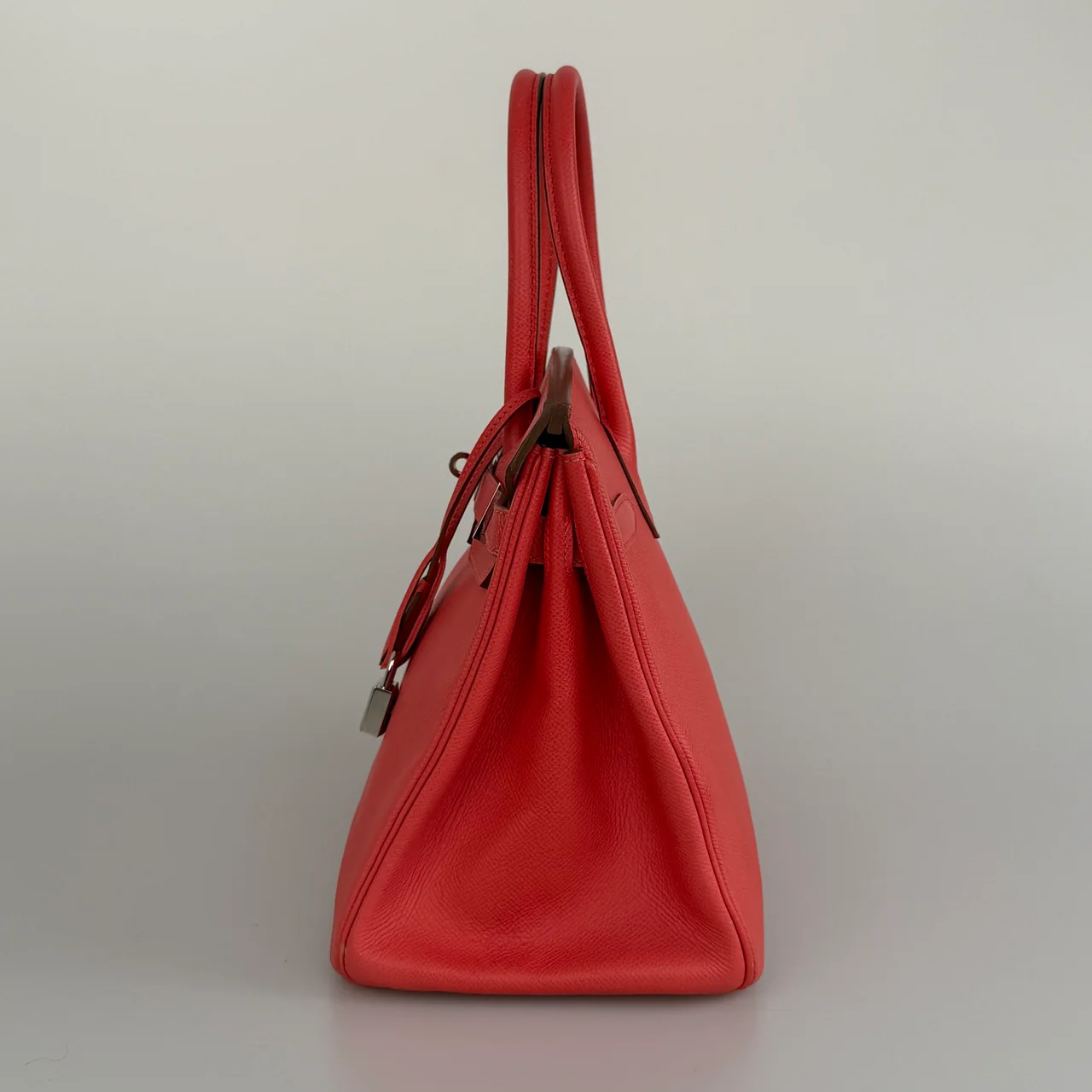 used-Hermes Birkin 30 Epsom Leather Rouge with Palladium Hardware-MILOURA