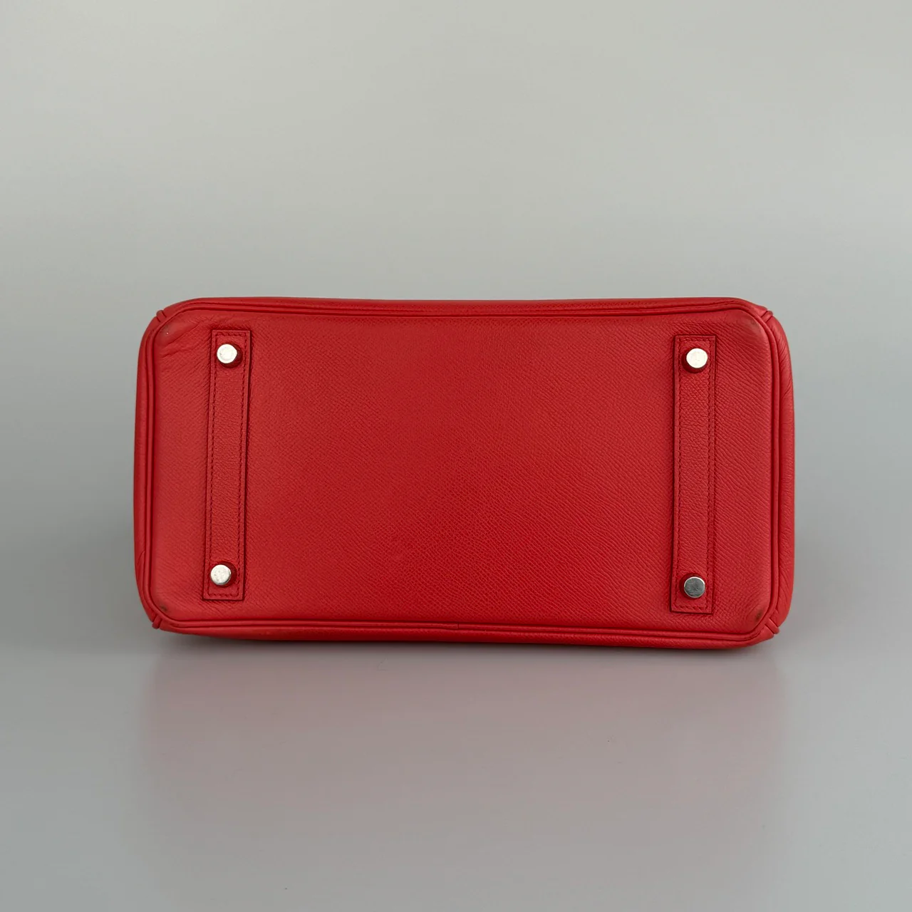 used-Hermes Birkin 30 Epsom Leather Rouge with Palladium Hardware-MILOURA