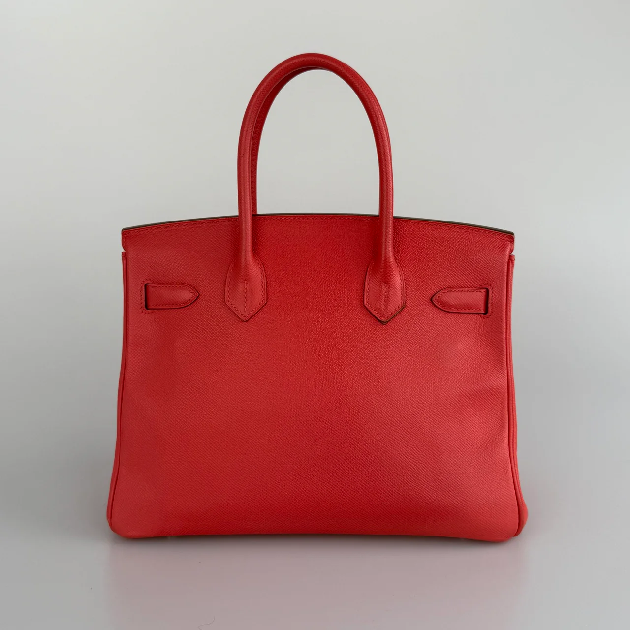 used-Hermes Birkin 30 Epsom Leather Rouge with Palladium Hardware-MILOURA