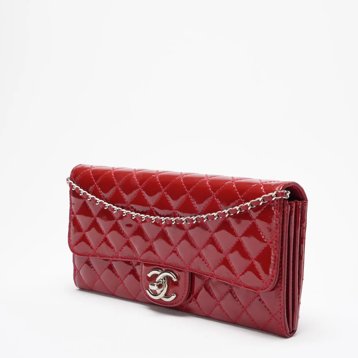 Chanel Timeless Wallet on Chain East West in Red