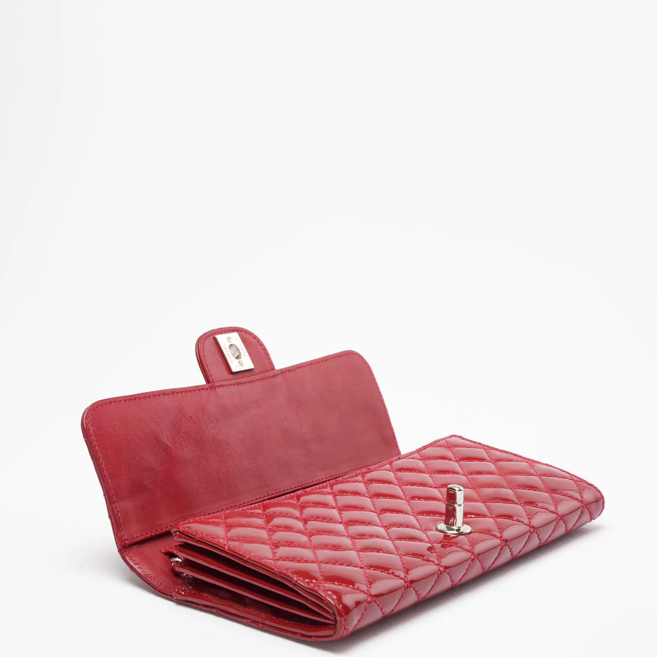 Chanel Timeless Wallet on Chain East West in Red