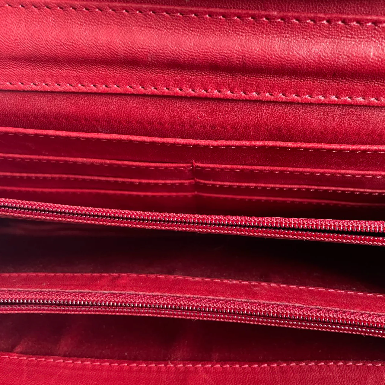 Chanel Timeless Wallet on Chain East West in Red