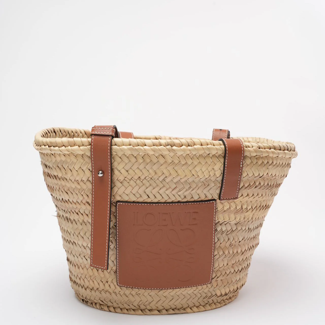 Loewe Raffia Basket Tote Brown