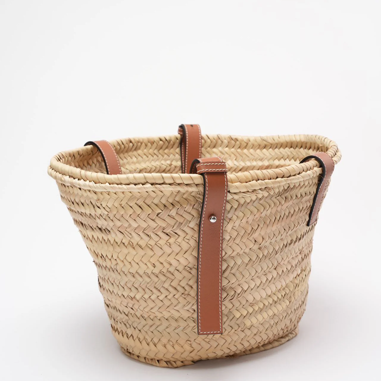Loewe Raffia Basket Tote Brown