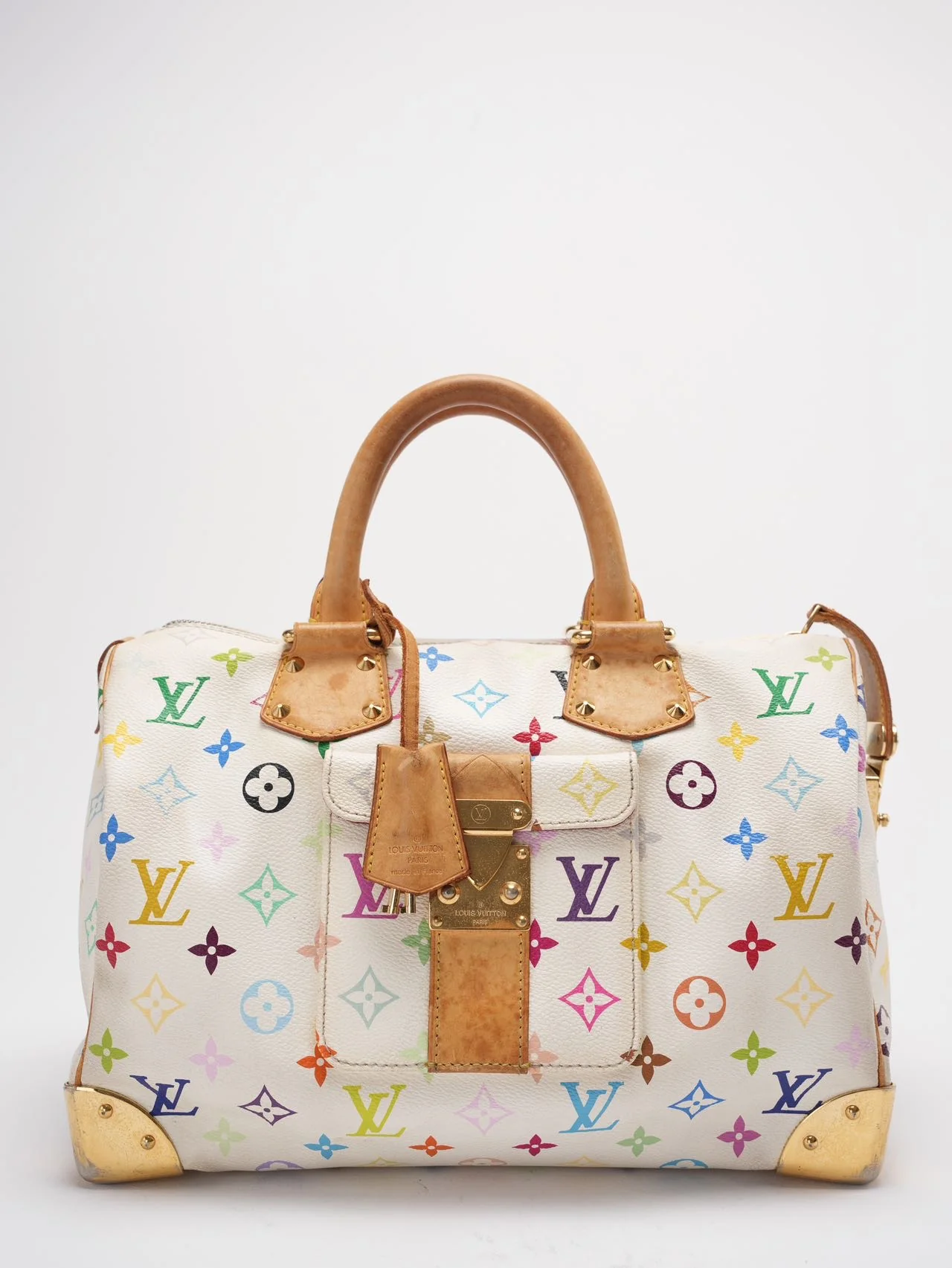 Louis Vuitton Takashi Murakami Speedy 30 Handbag Multicolor Front