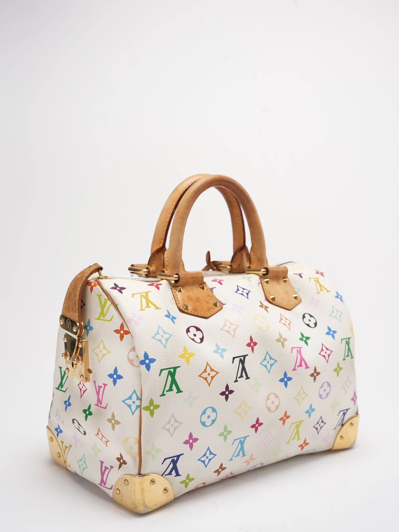 Louis Vuitton Takashi Murakami Speedy 30 Handbag Multicolor
