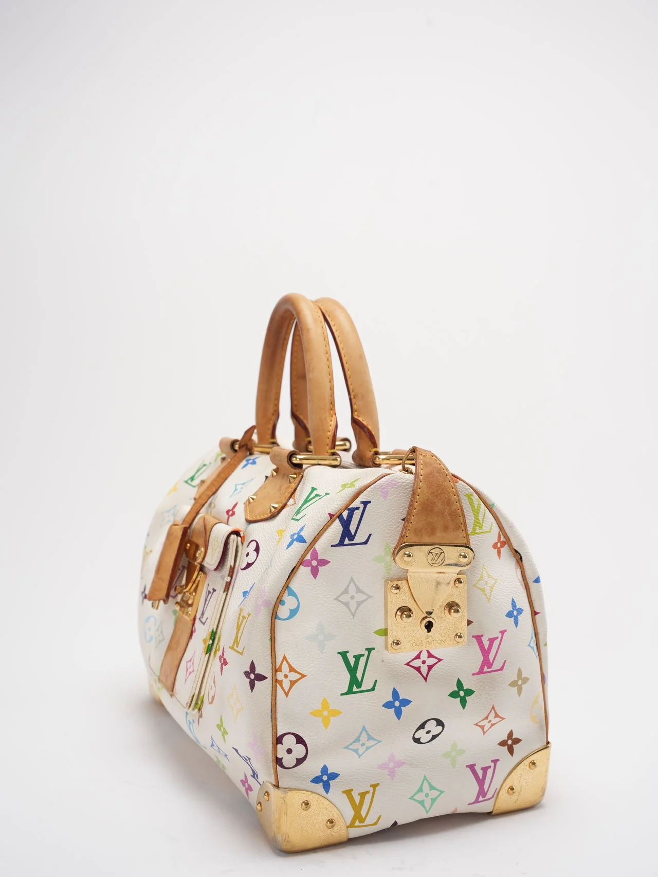 Louis Vuitton Takashi Murakami Speedy 30 Handbag Multicolor