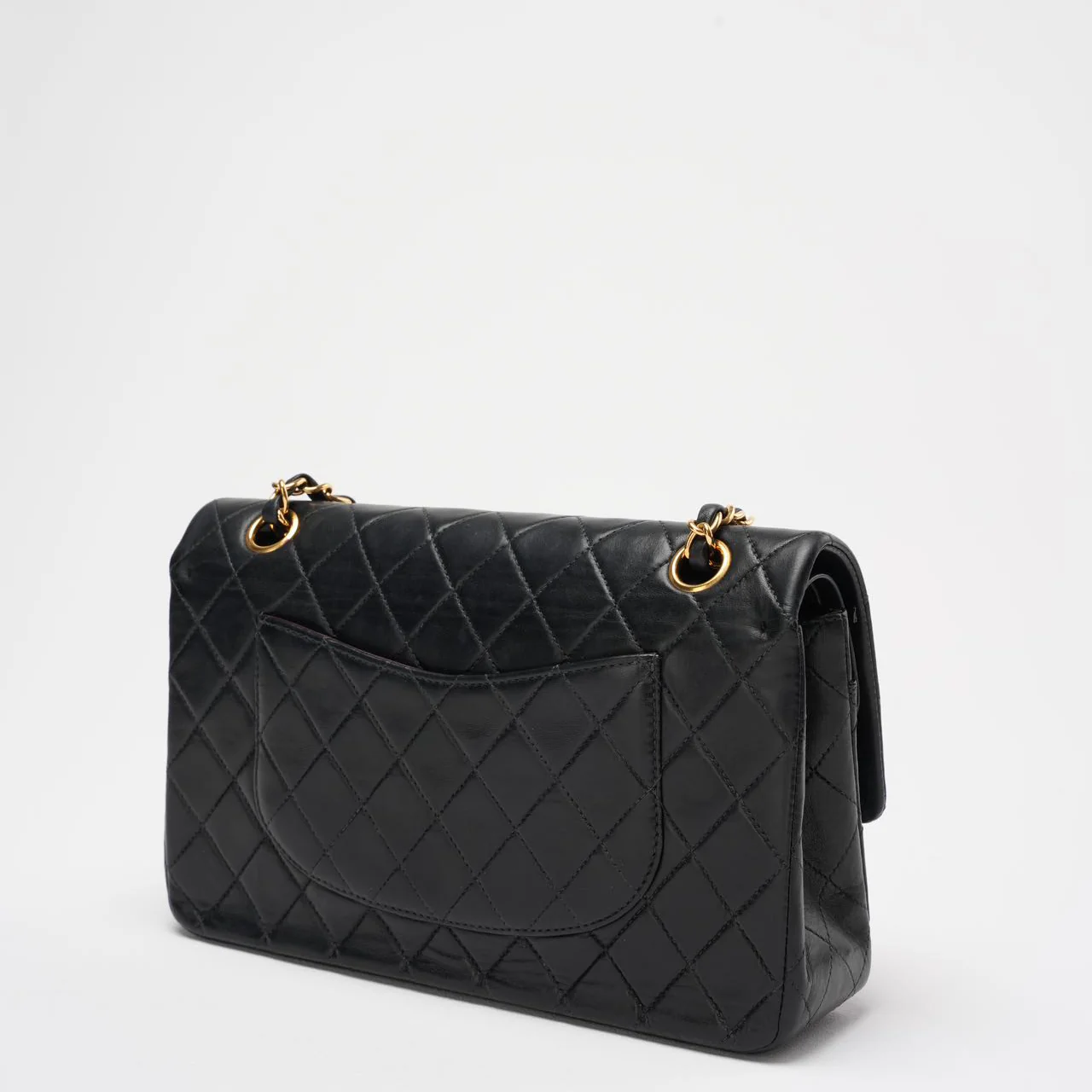 Chanel Vintage Timeless Flap Bag Black Medium 24K Gold Hardware