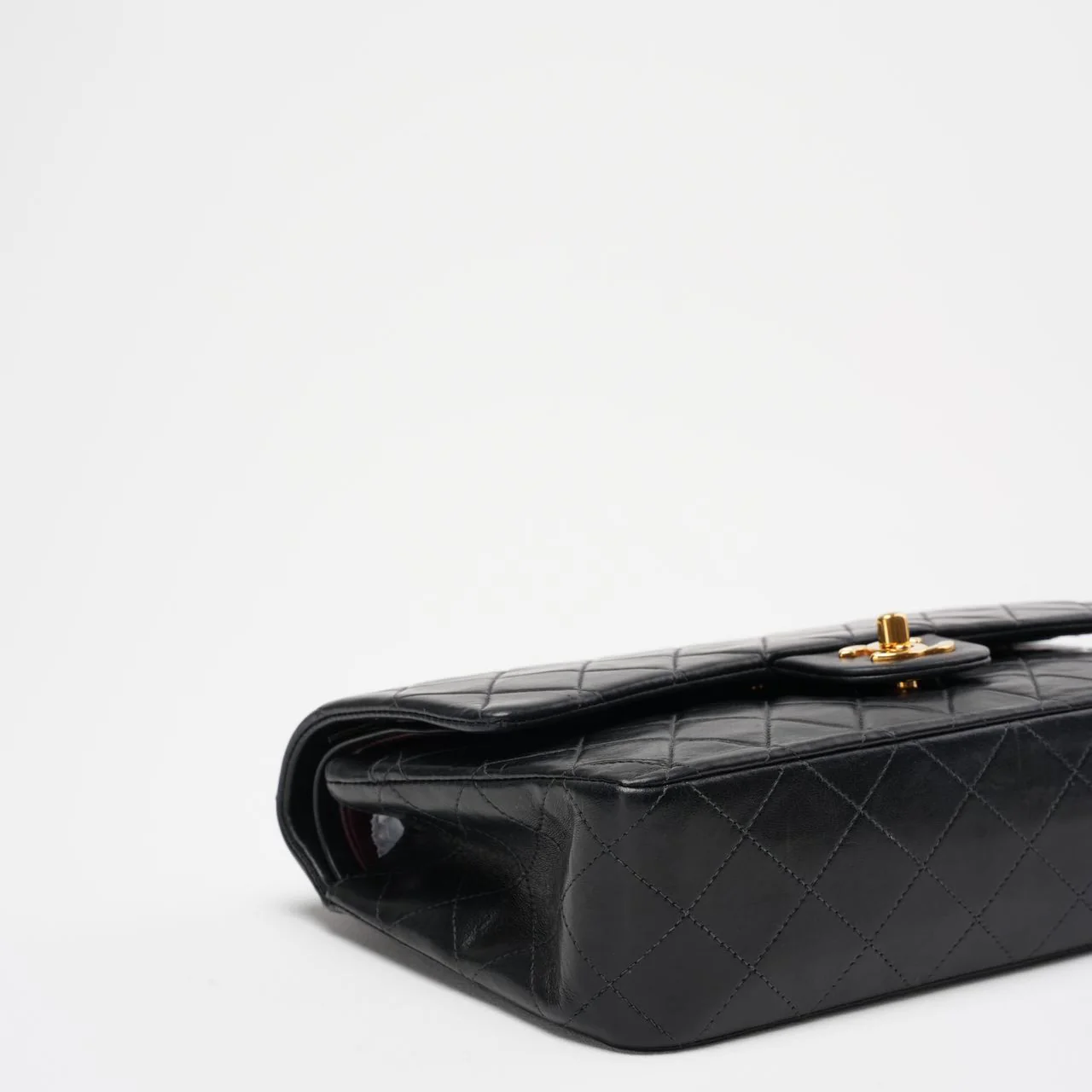 Chanel Vintage Timeless Flap Bag Black Medium 24K Gold Hardware