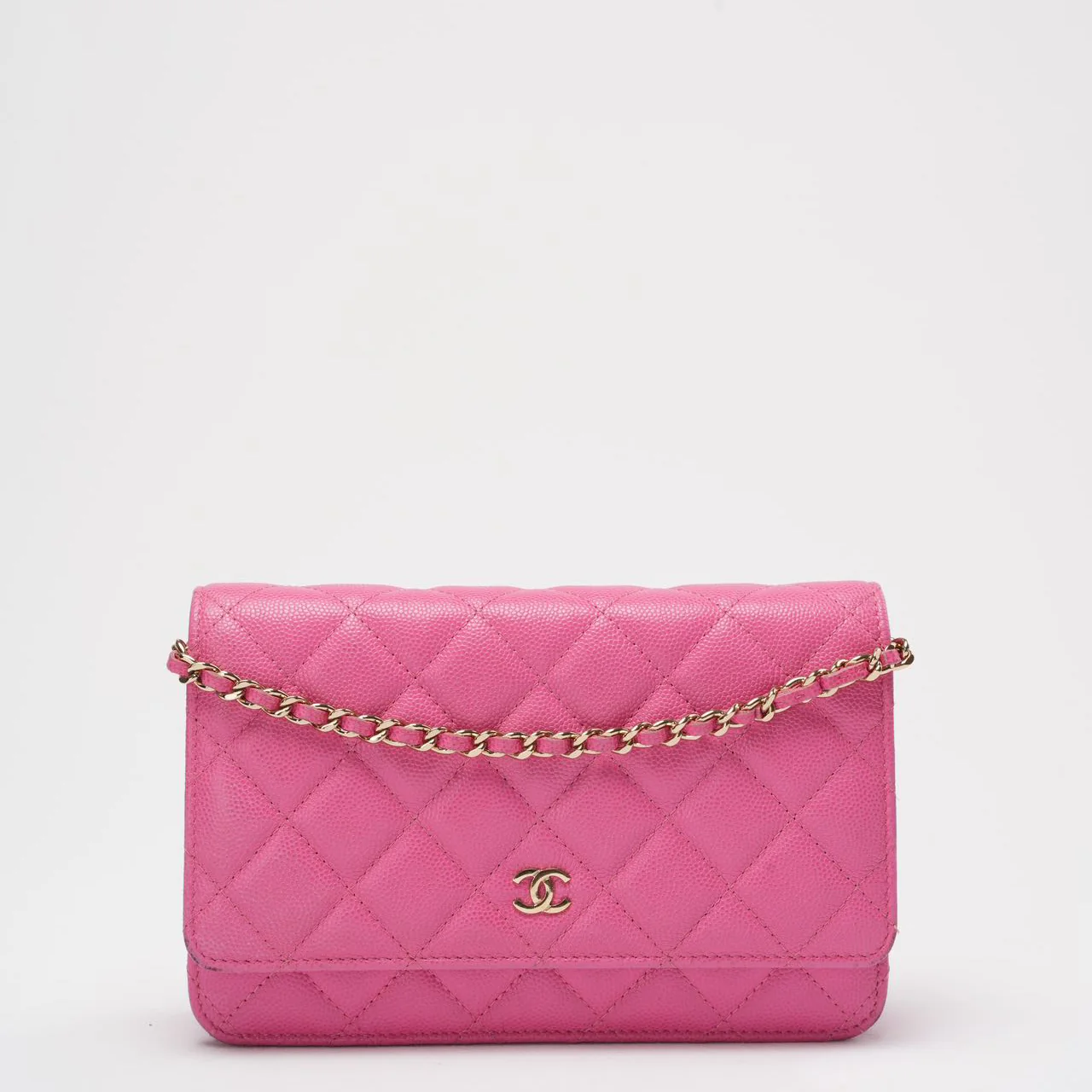 Chanel Timeless Wallet on Chain Hot Pink Caviar Leather
