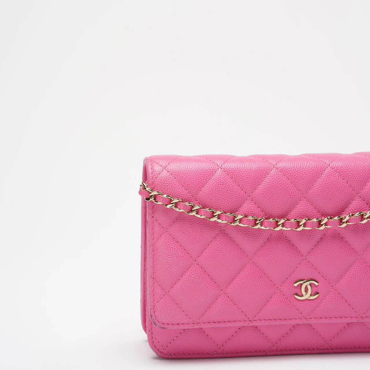 Chanel Timeless Wallet on Chain Hot Pink Caviar Leather