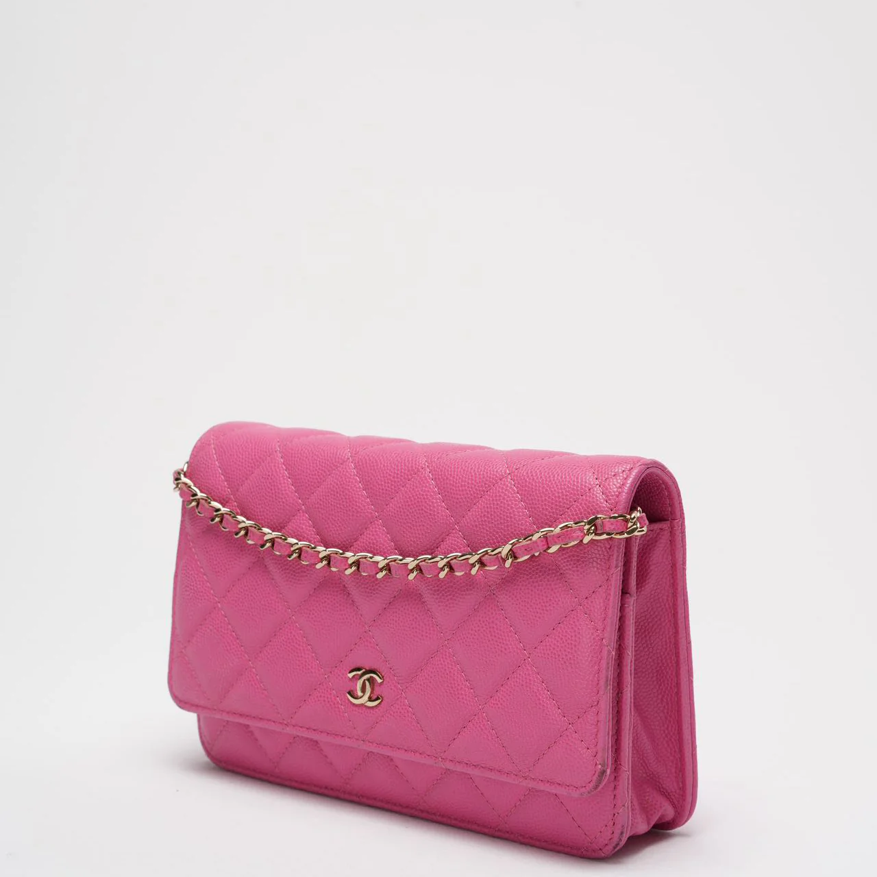 Chanel Timeless Wallet on Chain Hot Pink Caviar Leather