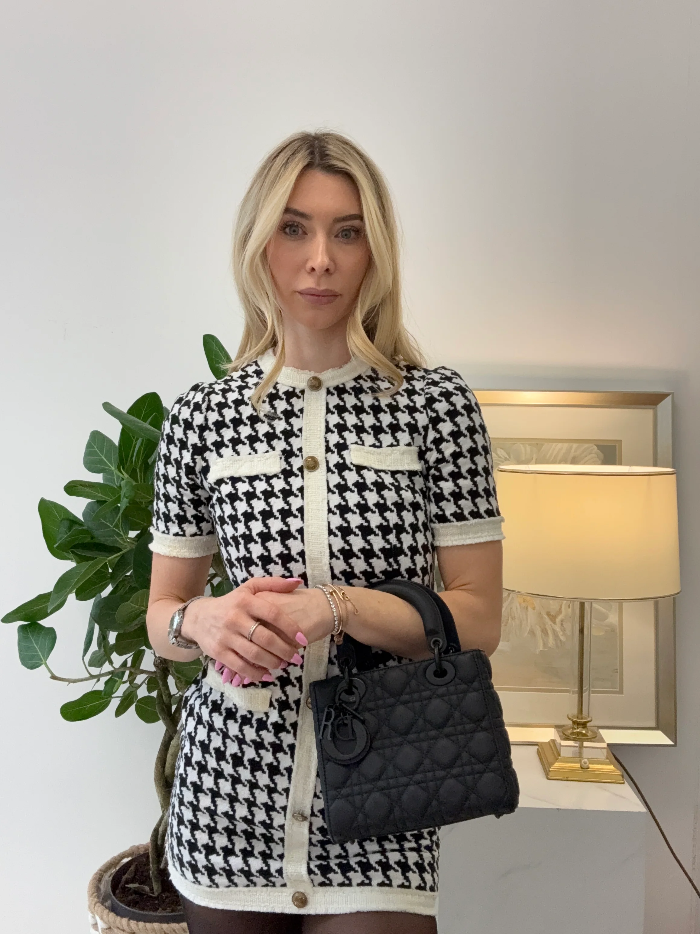 Christian Dior Matte Black Small Lady Dior Bag 2020