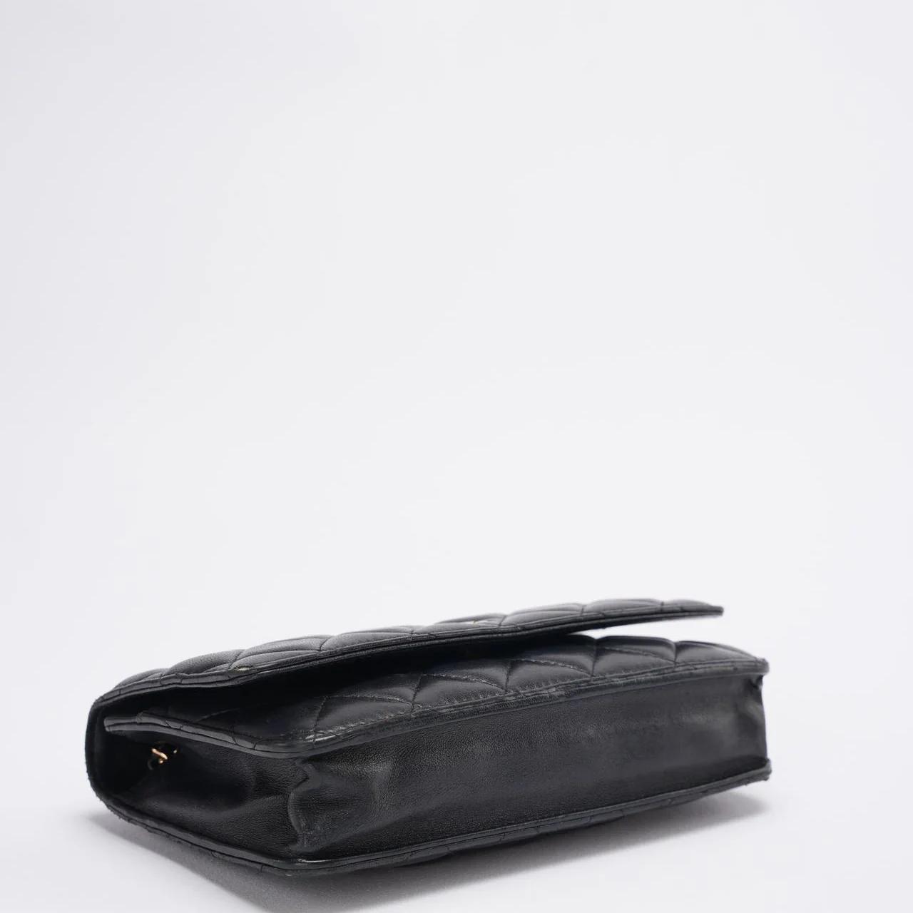 Chanel Wallet On Chain (Woc) Bag Black In Lambskin Leather With Gold Hardware