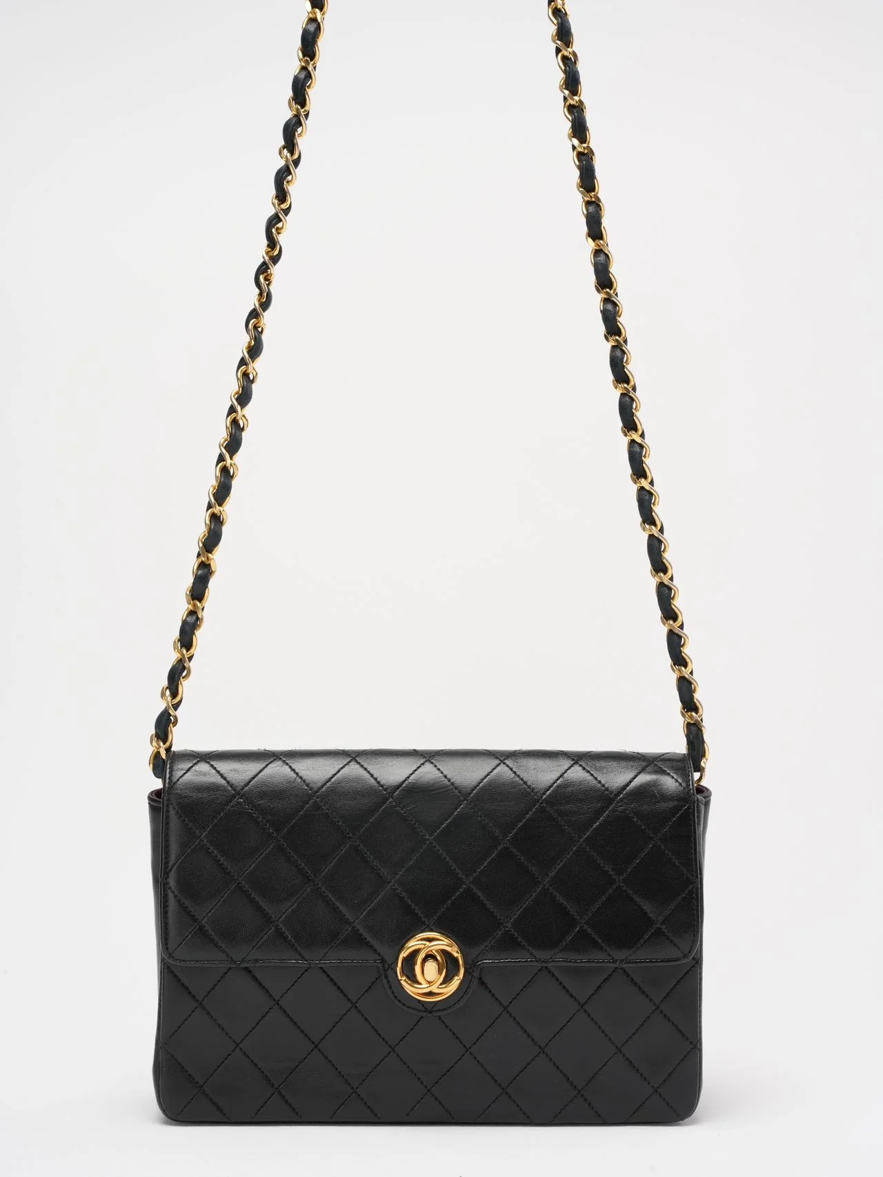 Chanel Black Vintage Timeless Classic Single Flap Bag