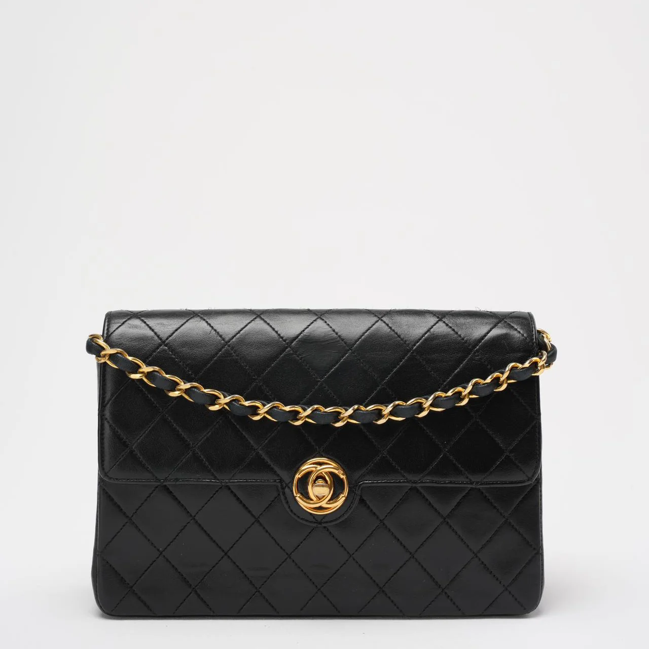 Chanel Black Vintage Timeless Classic Single Flap Bag
