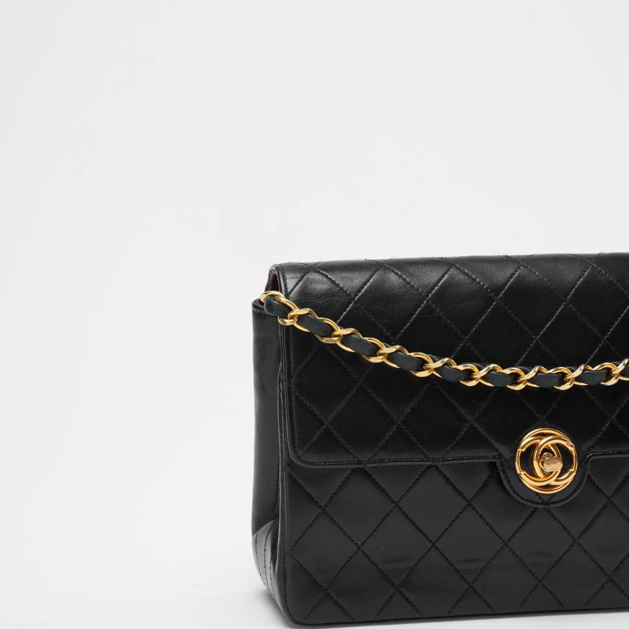 Chanel Black Vintage Timeless Classic Single Flap Bag