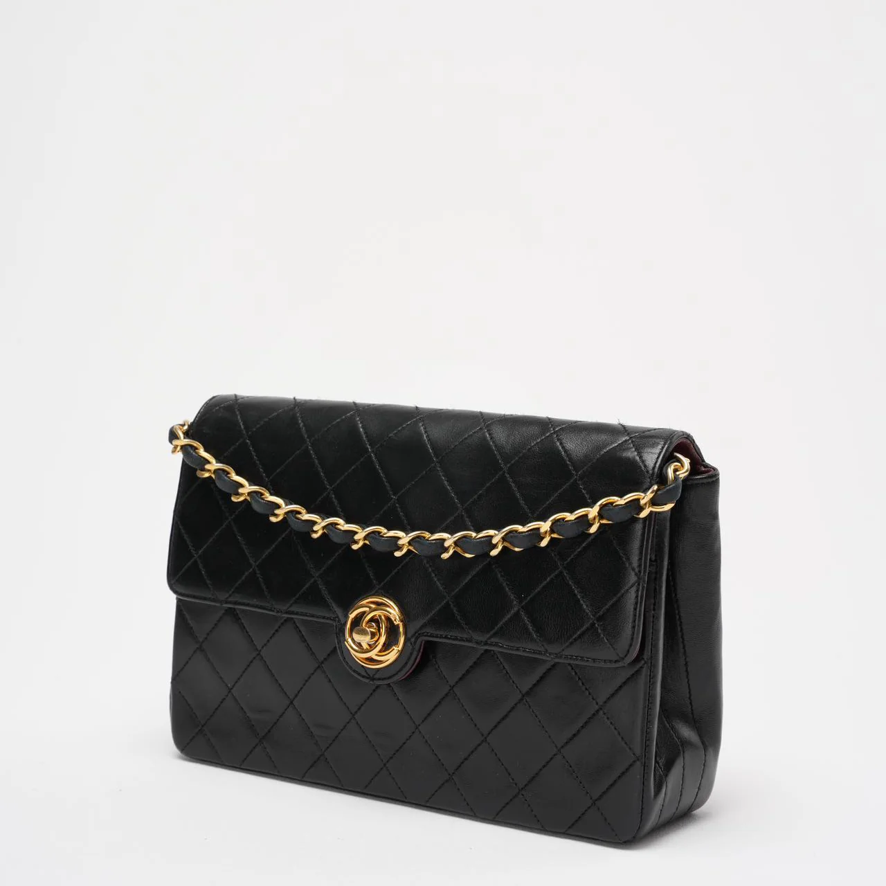 Chanel Black Vintage Timeless Classic Single Flap Bag