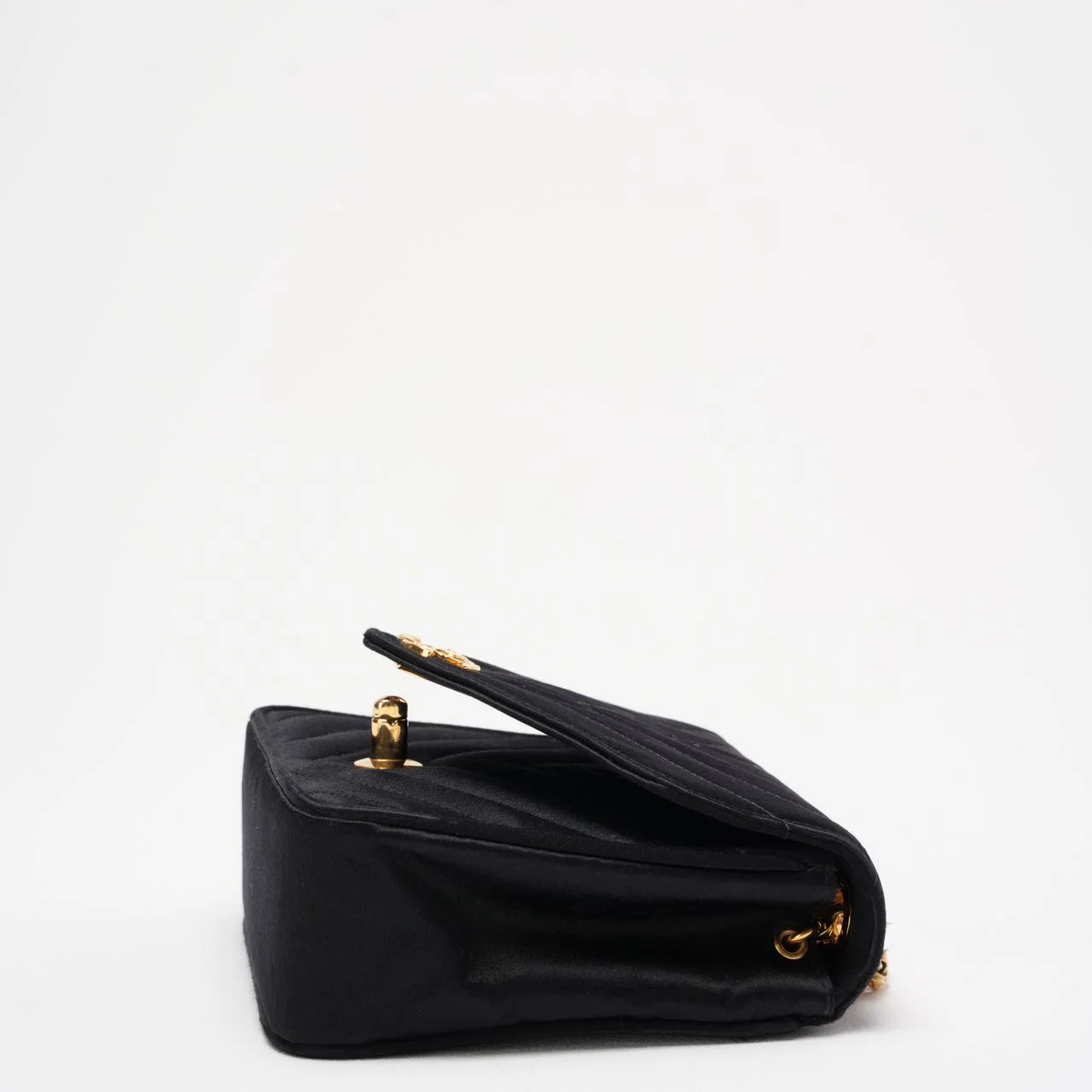 Chanel Timeless Chevron Mini Square Silk Dark Blue