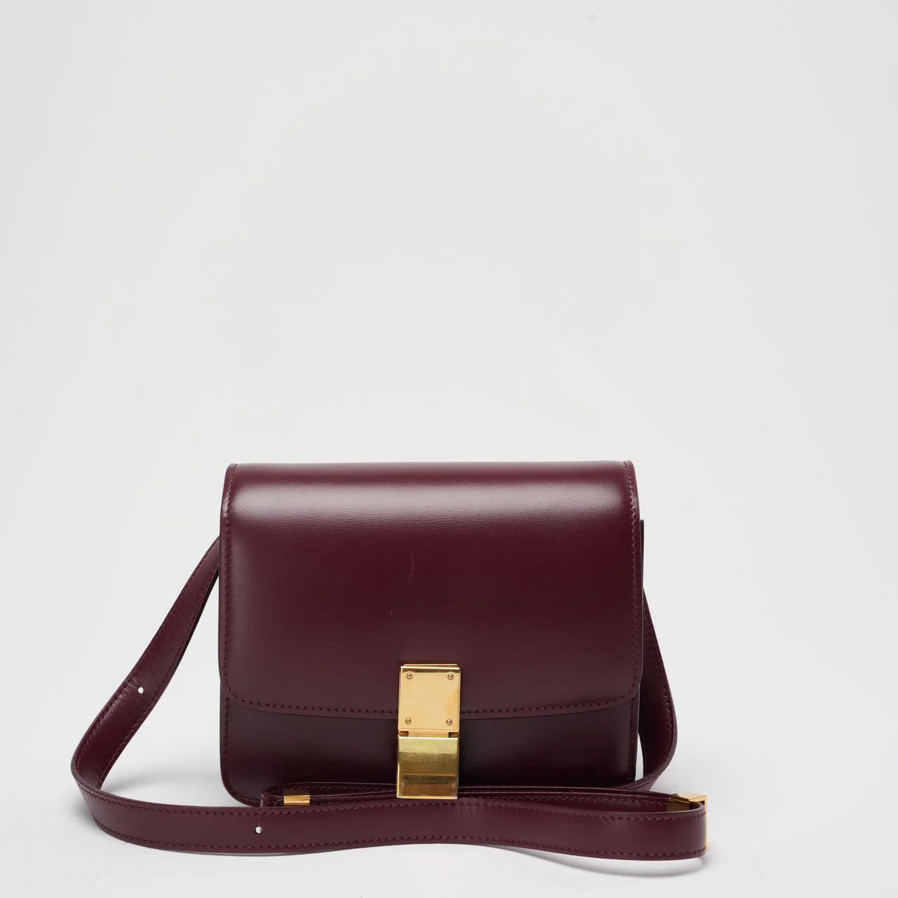 preloved celine burgundy bag